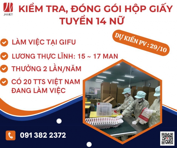 Đóng gói, kiểm tra hộp giấy