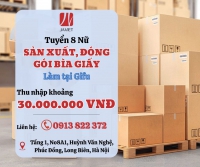 Đóng gói, kiểm tra hộp giấy